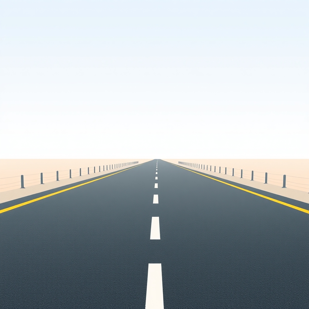 An open road with no barriers representing self-hosted n8n automation with no execution meter or usage limits
