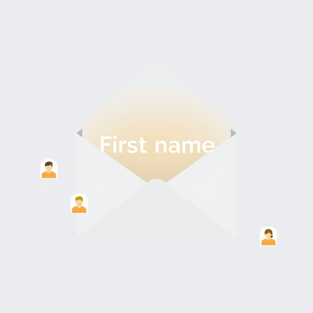 Personalized AI-generated follow-up email with dynamic tokens pulling lead name and industry challenge into the message body